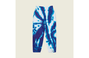 Kids tie dye joggers in purple and blue.  Tie dye loungewear sets in It’s Electric!
