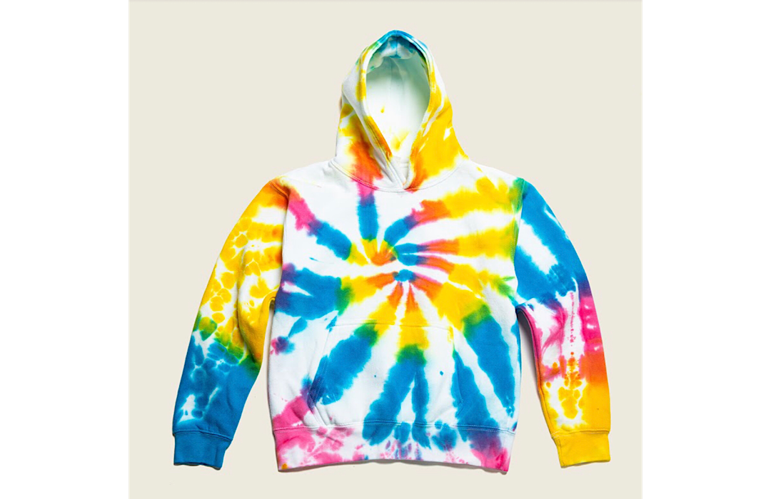 Kids tie dye hoodie multicolored