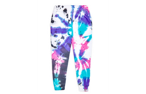 Kids tie dye joggers in space colors