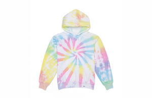 Adult tie dye hoodie in pastel.  Unique tie dye loungewear by worthy threads 